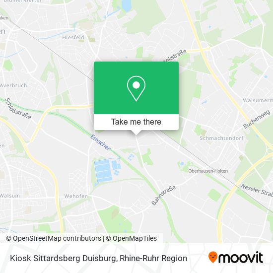 Kiosk Sittardsberg Duisburg map