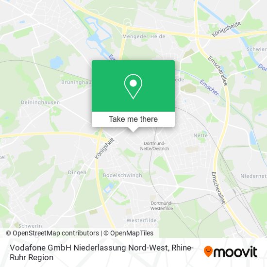 Vodafone GmbH Niederlassung Nord-West map