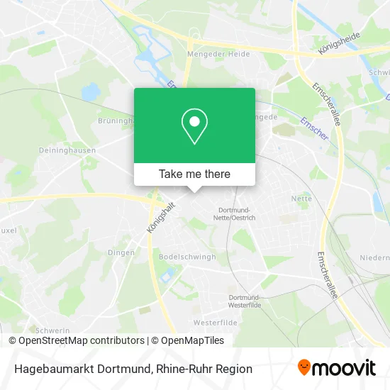 Карта Hagebaumarkt Dortmund