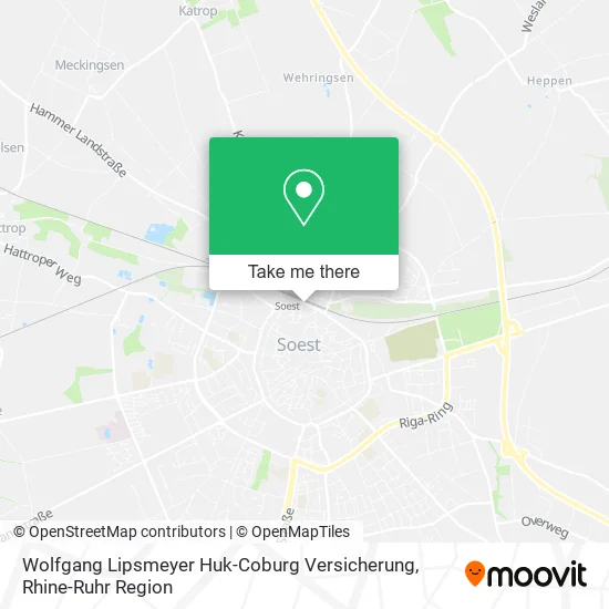 Карта Wolfgang Lipsmeyer Huk-Coburg Versicherung