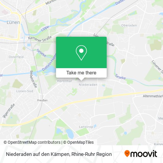 Niederaden auf den Kämpen map