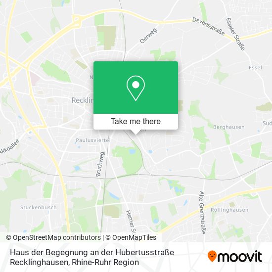 Haus der Begegnung an der Hubertusstraße Recklinghausen map