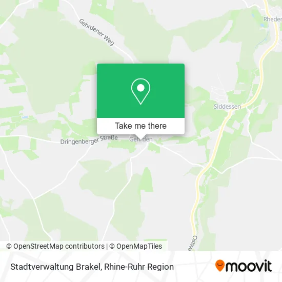 Карта Stadtverwaltung Brakel