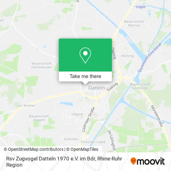 Rsv Zugvogel Datteln 1970 e.V. im Bdr map