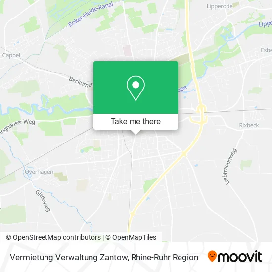 Карта Vermietung Verwaltung Zantow