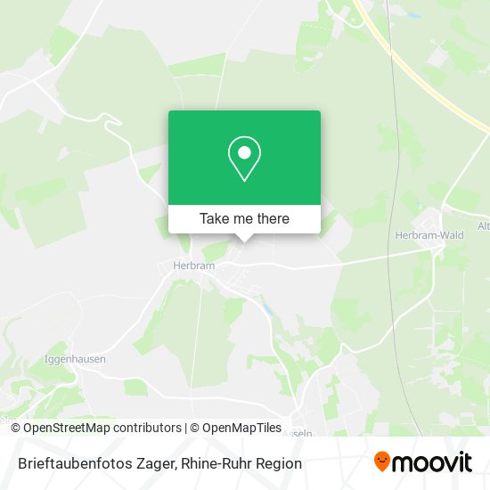 Brieftaubenfotos Zager map