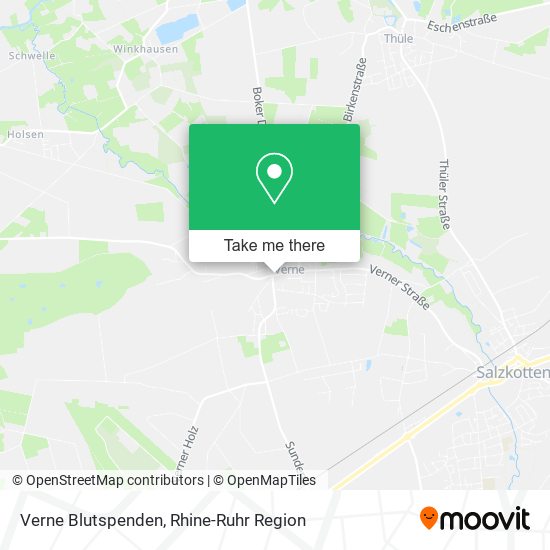 Verne Blutspenden map