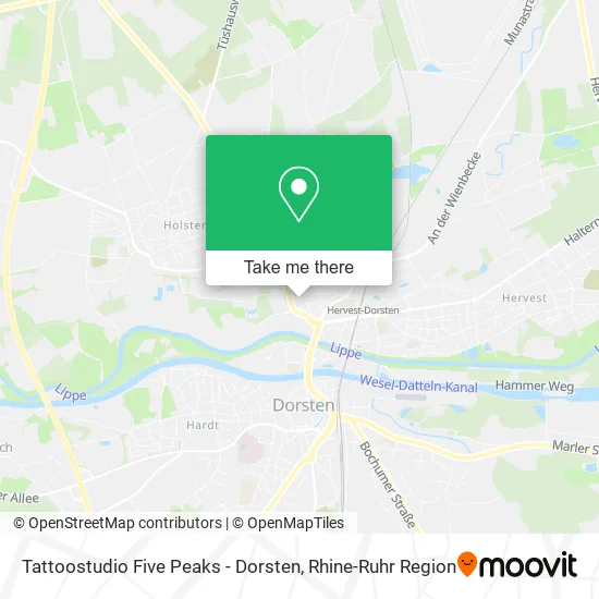 Карта Tattoostudio Five Peaks - Dorsten