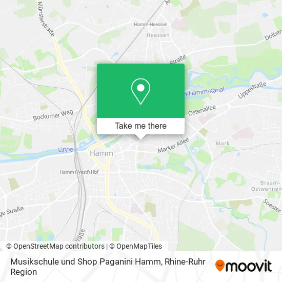 Карта Musikschule und Shop Paganini Hamm