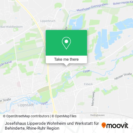 Josefshaus Lipperode Wohnheim und Werkstatt für Behinderte map