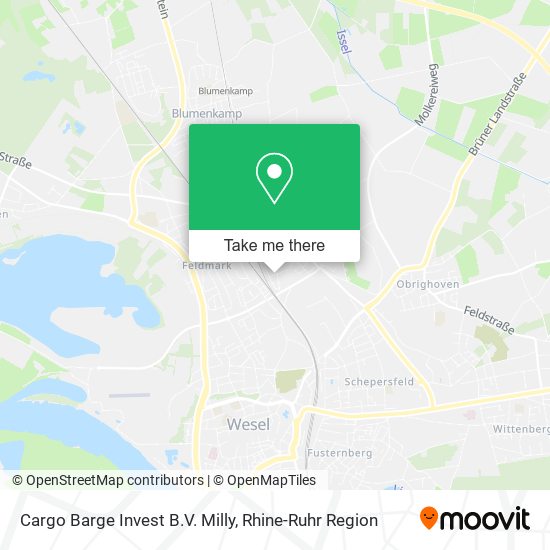 Cargo Barge Invest B.V. Milly map