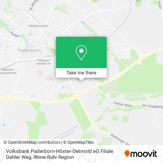 Volksbank Paderborn-Höxter-Detmold eG Filiale Dahler Weg map