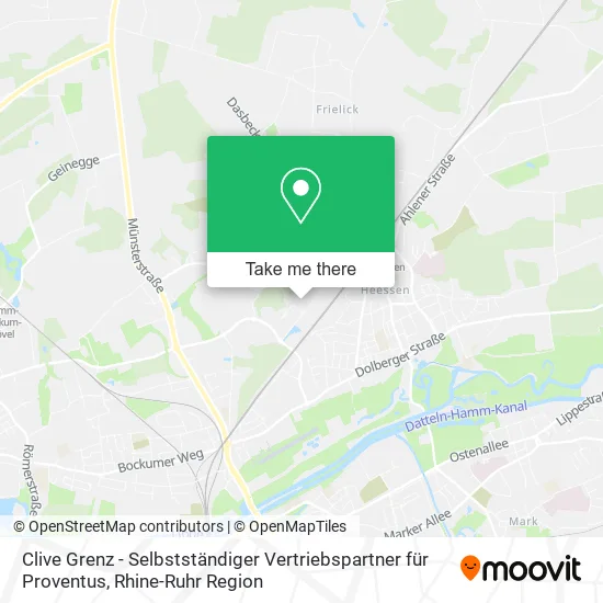 Карта Clive Grenz - Selbstständiger Vertriebspartner für Proventus
