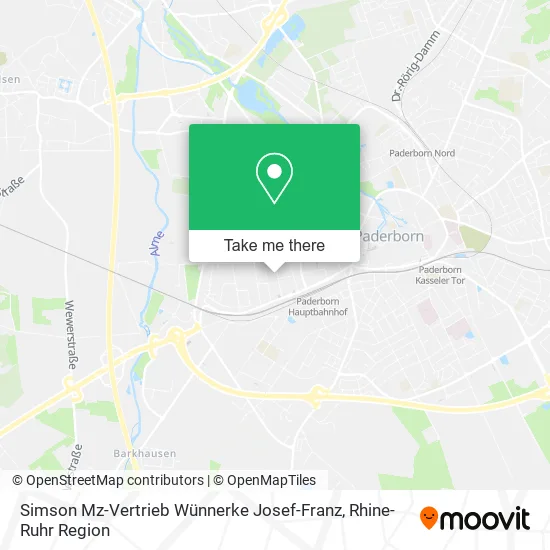 Карта Simson Mz-Vertrieb Wünnerke Josef-Franz