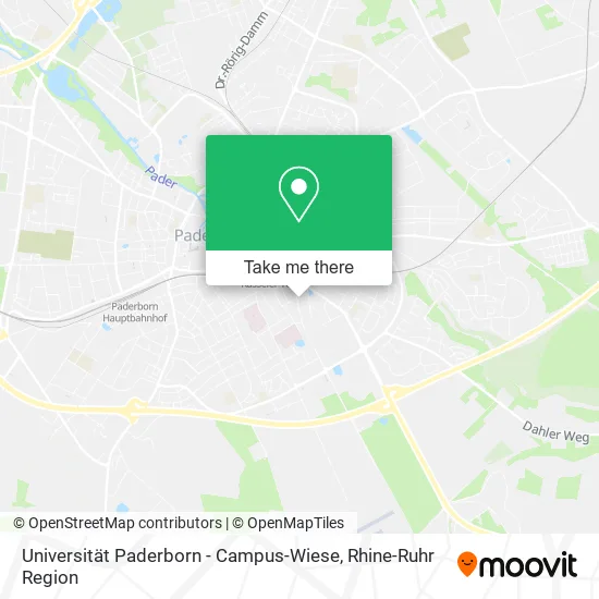 Карта Universität Paderborn - Campus-Wiese