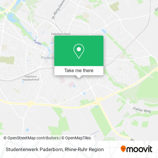 Studentenwerk Paderborn map