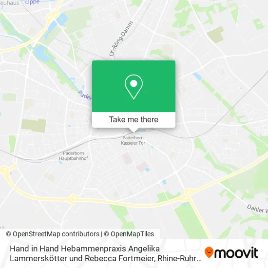 Карта Hand in Hand Hebammenpraxis Angelika Lammerskötter und Rebecca Fortmeier