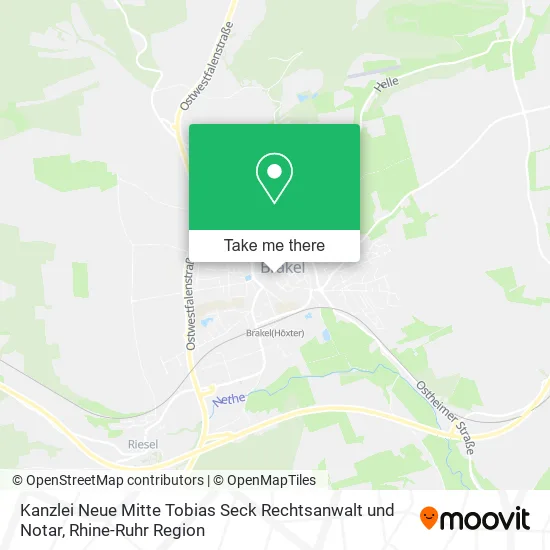 Карта Kanzlei Neue Mitte Tobias Seck Rechtsanwalt und Notar