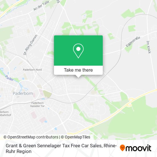 Grant & Green Sennelager Tax Free Car Sales map