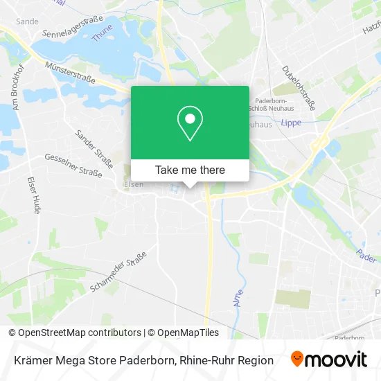 Карта Krämer Mega Store Paderborn