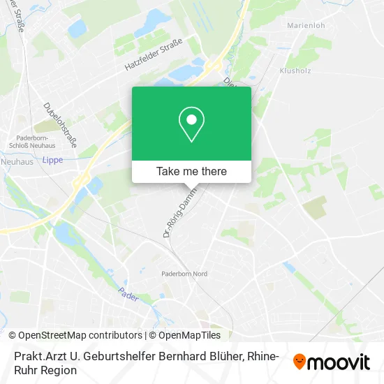 Карта Prakt.Arzt U. Geburtshelfer Bernhard Blüher