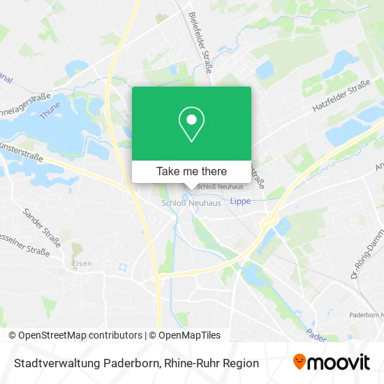 Карта Stadtverwaltung Paderborn