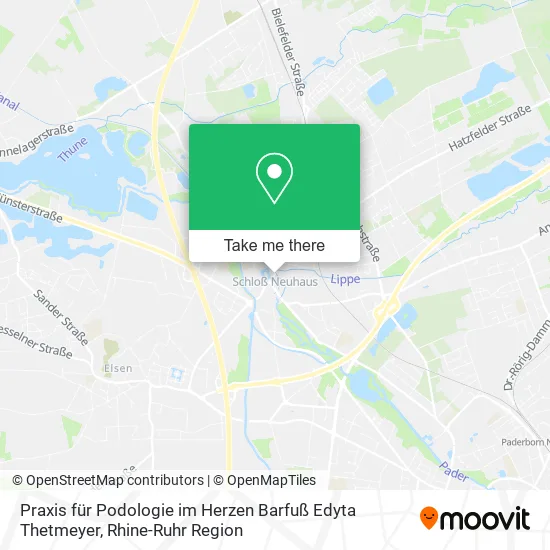 Карта Praxis für Podologie im Herzen Barfuß Edyta Thetmeyer