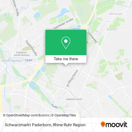 Карта Schwarzmarkt Paderborn