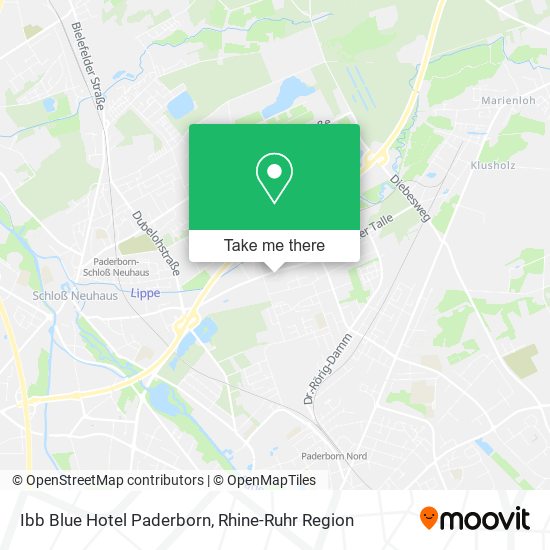 Ibb Blue Hotel Paderborn map