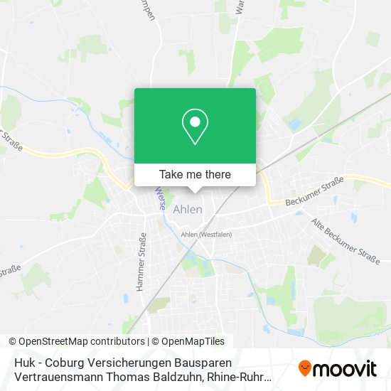 Huk - Coburg Versicherungen Bausparen Vertrauensmann Thomas Baldzuhn map