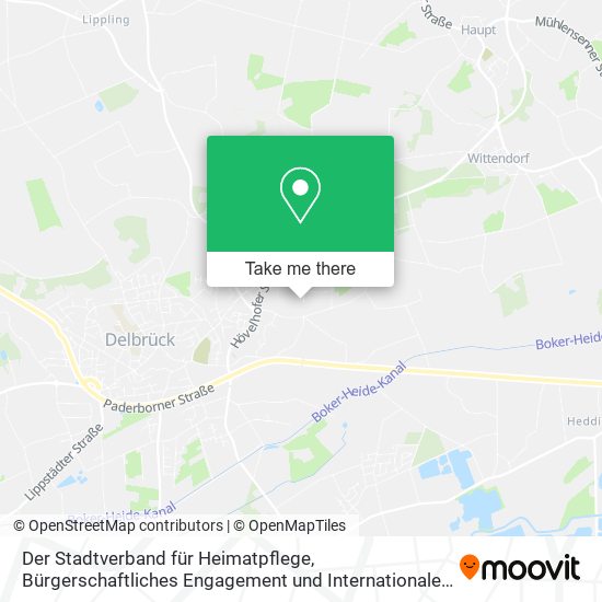 Der Stadtverband für Heimatpflege, Bürgerschaftliches Engagement und Internationale Beziehungen E. map