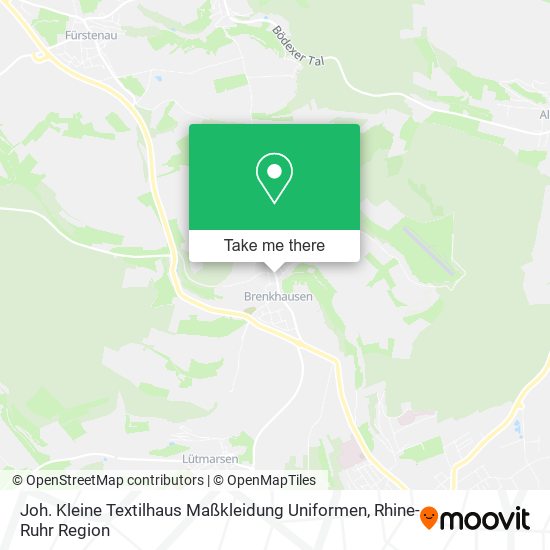Joh. Kleine Textilhaus Maßkleidung Uniformen map