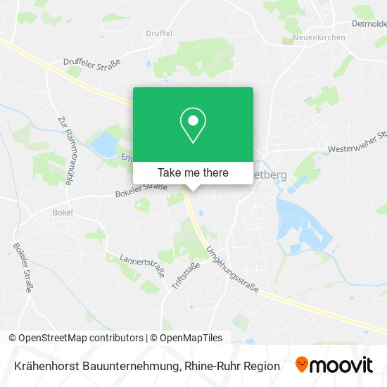 Krähenhorst Bauunternehmung map