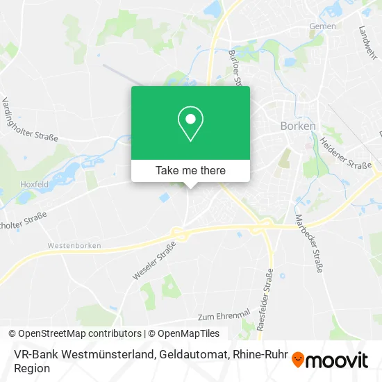 Карта VR-Bank Westmünsterland, Geldautomat