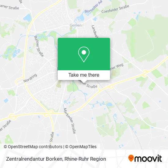 Карта Zentralrendantur Borken