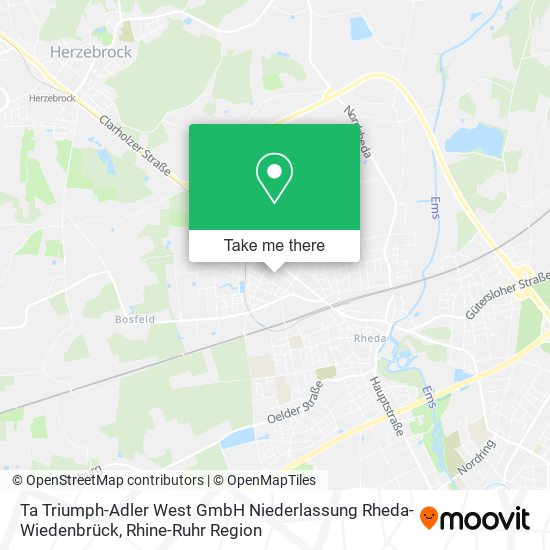 Ta Triumph-Adler West GmbH Niederlassung Rheda-Wiedenbrück map