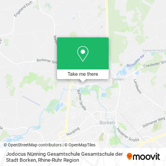 Карта Jodocus Nünning Gesamtschule Gesamtschule der Stadt Borken