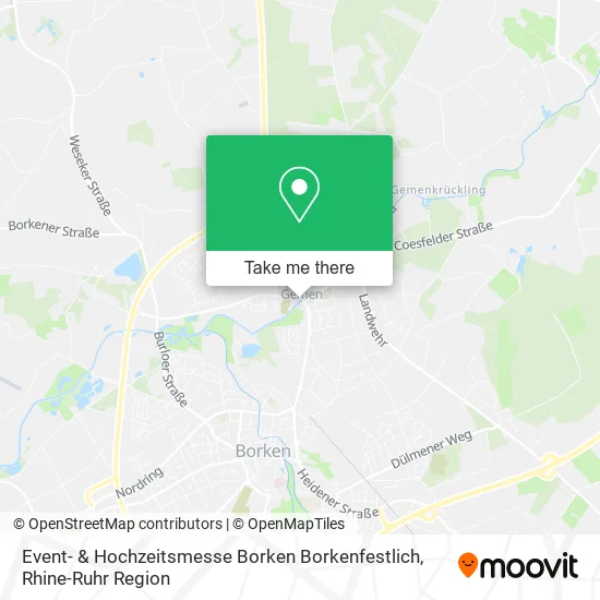 Карта Event- & Hochzeitsmesse Borken Borkenfestlich