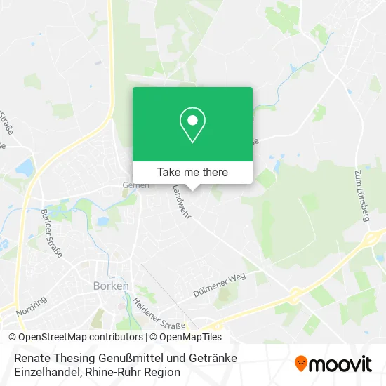 Карта Renate Thesing Genußmittel und Getränke Einzelhandel