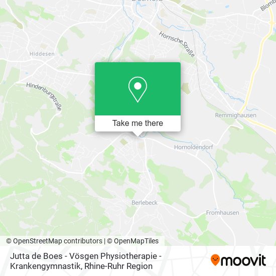 Jutta de Boes - Vösgen Physiotherapie - Krankengymnastik map