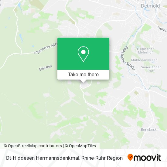 Dt-Hiddesen Hermannsdenkmal map