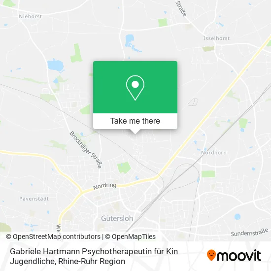 Карта Gabriele Hartmann Psychotherapeutin für Kin Jugendliche