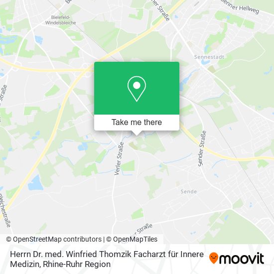 Herrn Dr. med. Winfried Thomzik Facharzt für Innere Medizin map