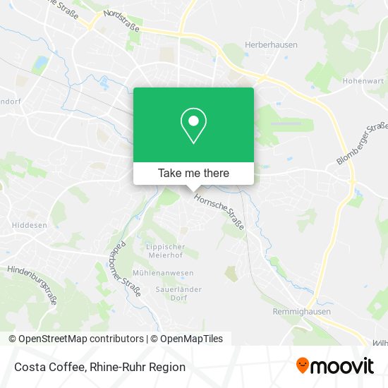 Costa Coffee map