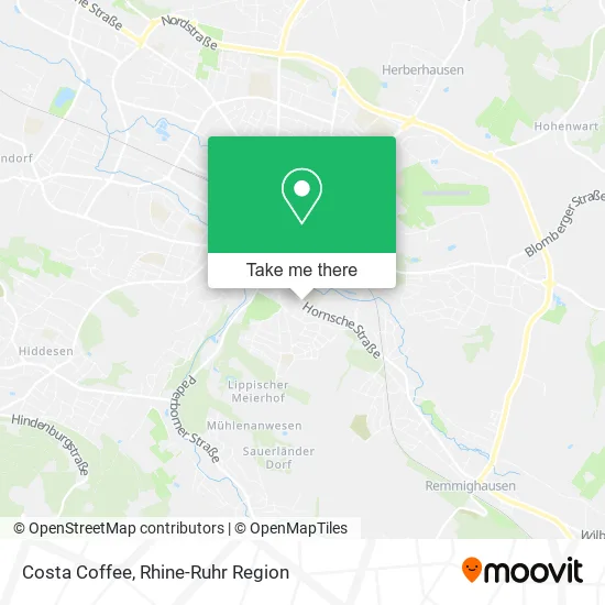 Карта Costa Coffee