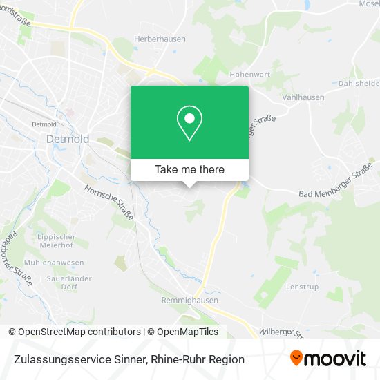 Zulassungsservice Sinner map