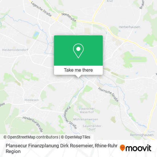 Plansecur Finanzplanung Dirk Rosemeier map