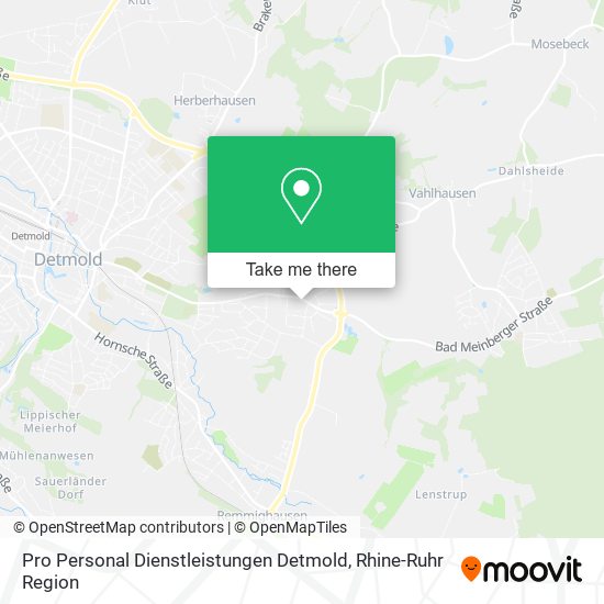 Pro Personal Dienstleistungen Detmold map