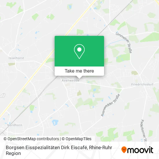 Карта Borgsen Eisspezialitäten Dirk Eiscafé