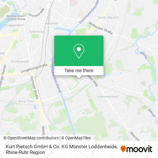 How to get to Kurt Pietsch GmbH & Co. KG Münster Loddenheide in NRW ...